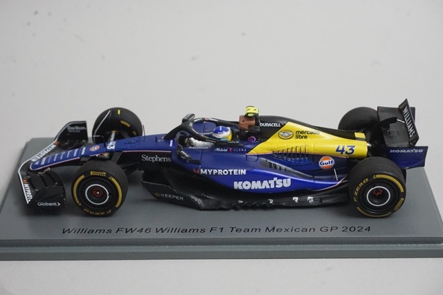 1/43 スパーク S9554 ウィリアムズ FW46 F1チーム メキシコGP 2024 #43