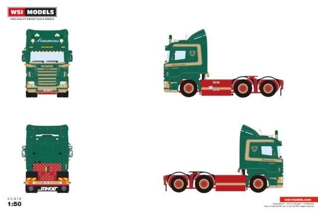 自動車 WSI 01-1504 STRAUMEN BILL SCANIA R5 WSI 1:50 Scale Scania R5 Topline J Weidneraar Diecast Model