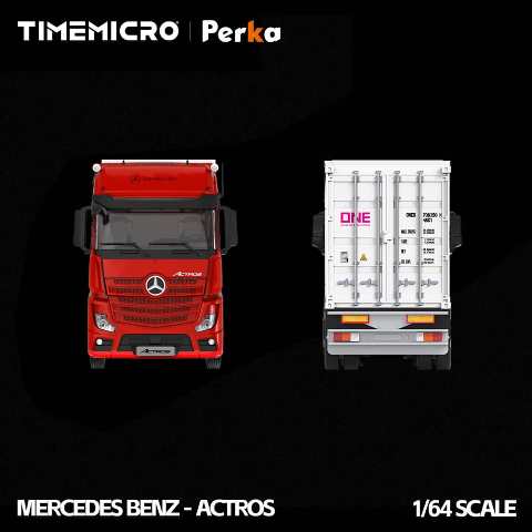 新品 Time Micro TM x Perka 1/64 Actros Container Truck コンテナ