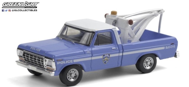 ͽ��30224 GreenLight 1/64 �ե����� F-250 1979 with Drop in Tow Hook - New York City Police Dept (NYPD) 