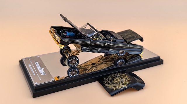 新品 Fine Works64 1/64 シボレー インパラ Impala B/Black Gold