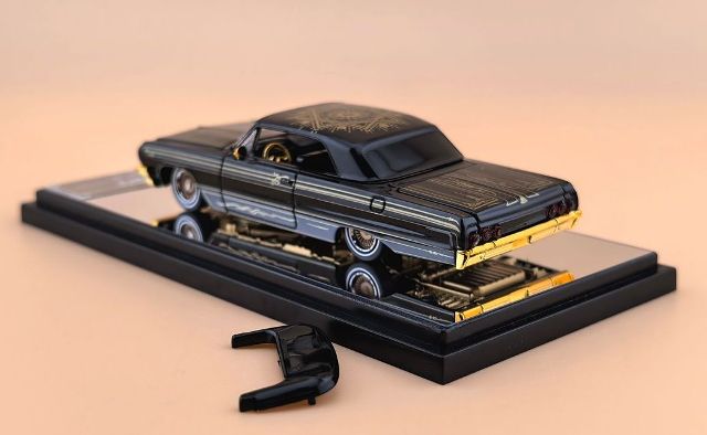 新品 Fine Works64 1/64 シボレー インパラ Impala B/Black Gold