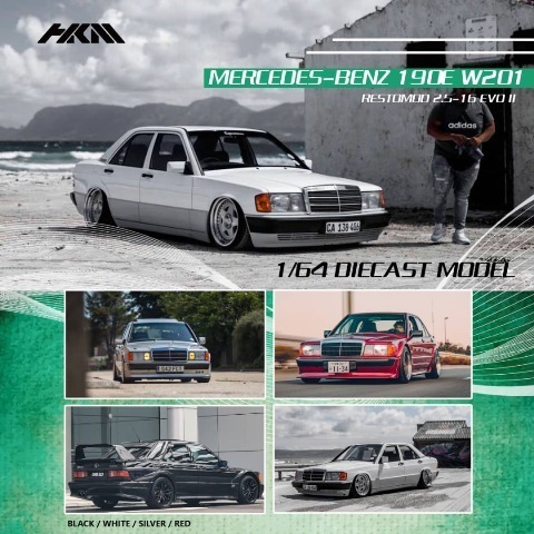 予約 HKM 1/64 メルセデス ベンツ Benz 190E W201 2.5-16 Evo II