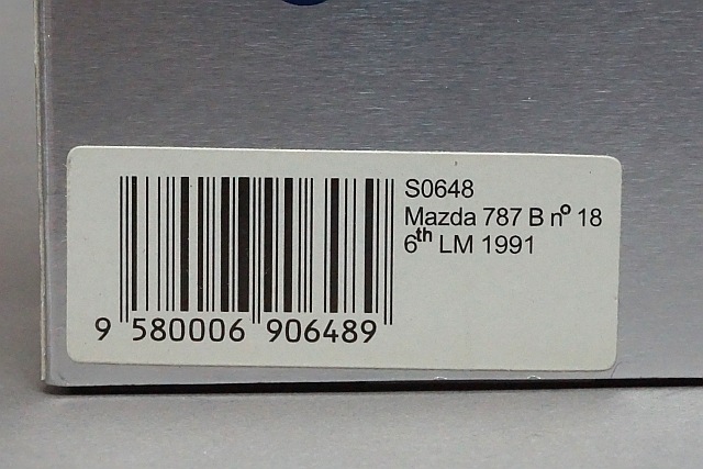 1/43 スパーク S0648 マツダ 787B LM 1991 6位 #18, Boost Gear