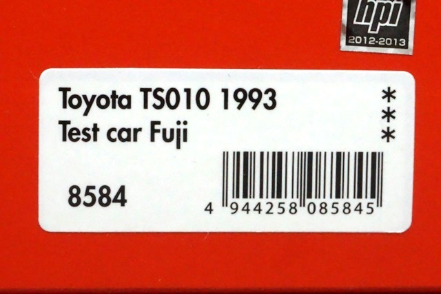 1/43 HPI 8584 トヨタ TS010 1993 テストカー 富士 マットブラック