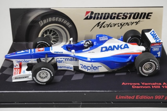 絶版限定ミニチャンプス1/43 1997年アロウズA18 D.ヒル〔外箱付き〕