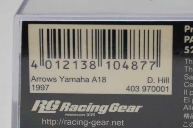 1/43 ミニチャンプス 403970001 レーシングギア特注 アロウズ