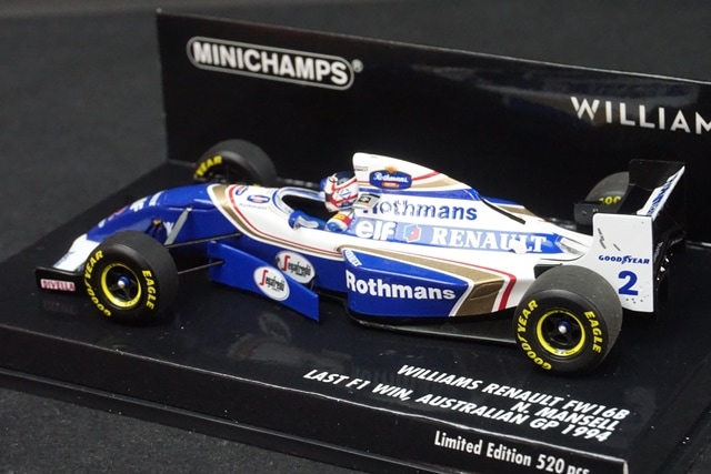 1/43 ミニチャンプス 417940602 ウィリアムズルノー FW16B LAST