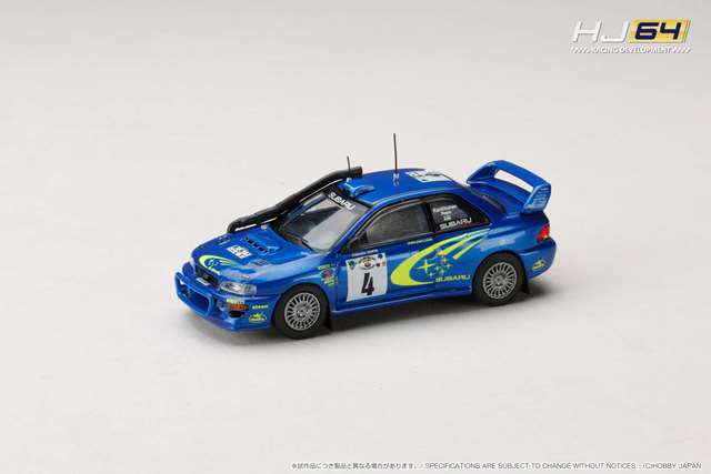 SUBARU IMPREZA WRC SAFARI RALLY ミニカー 新品 HJR646041F ホビージャパン 1/64 スバル IMPREZA WRC 2000 #4