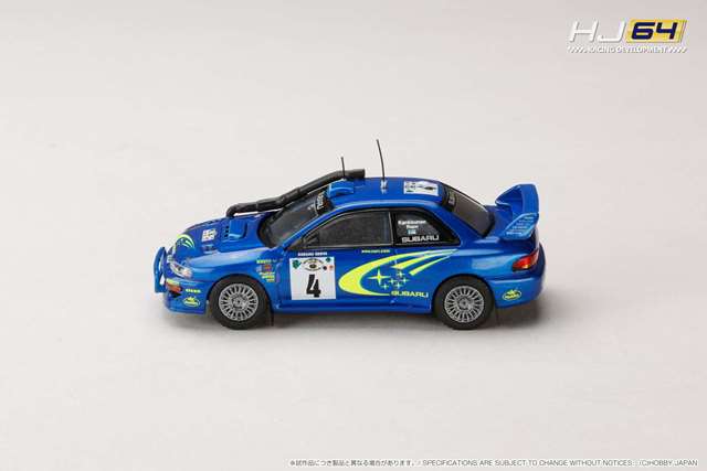 新品 HJR646041F ホビージャパン 1/64 スバル IMPREZA WRC 2000 #4