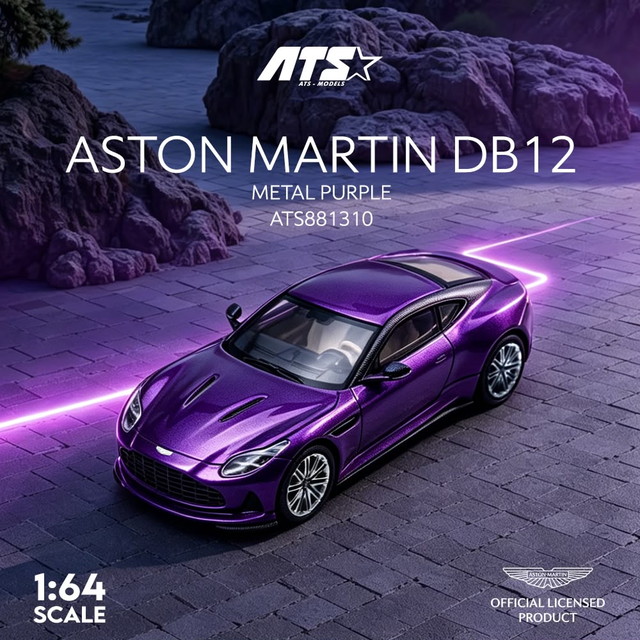 ͽ�� ATS881310 ATS 1/64 �����ȥ�ޡ��ƥ��� ASTON MARTIN DB12 Metal Purple