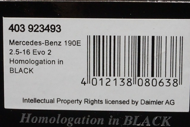 1/43 ミニチャンプス 403923493 京商 ホモロゲーション BLACK/ブラック