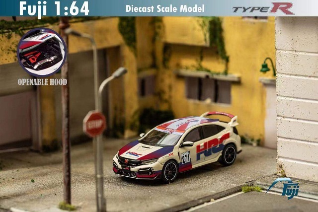 予約 Fuji 1/64 ホンダ HONDA Civic Type R FK8 2021 HRC white #271