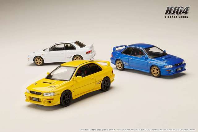 ホビージャパン64/1　インプレッサ4台セット ホビージャパン 1/64 スバル インプレッサ 22B Sti Ver. (GC8改