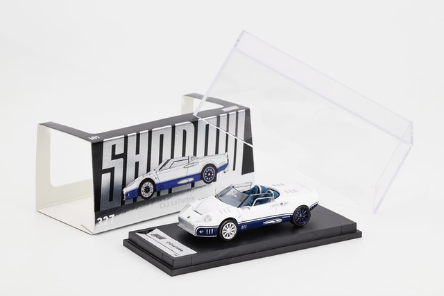 ͽ�� LL-016-327 Shadow 1/64 ���ѥ����� Spyker C12 White& blue (LHD)