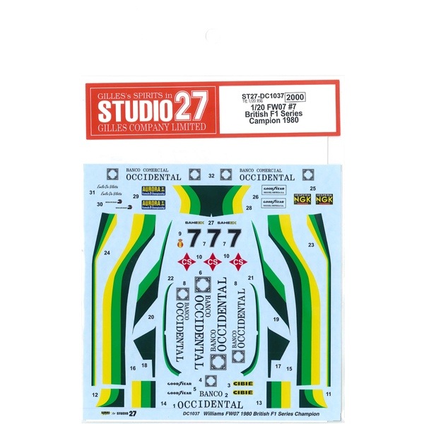 送料無料 通販 ファッション スタジオ27 取寄せDC1037 1/20 F1 British #7 FW07 ウィリアムズ 遊戯王OCG デュエルモンスターズ