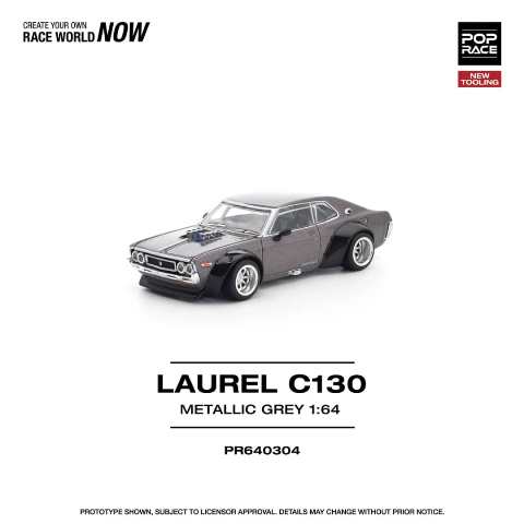 予約 PR640304 POP RACE 1/64 ローレル Laurel MK2 C130 Metallic Grey