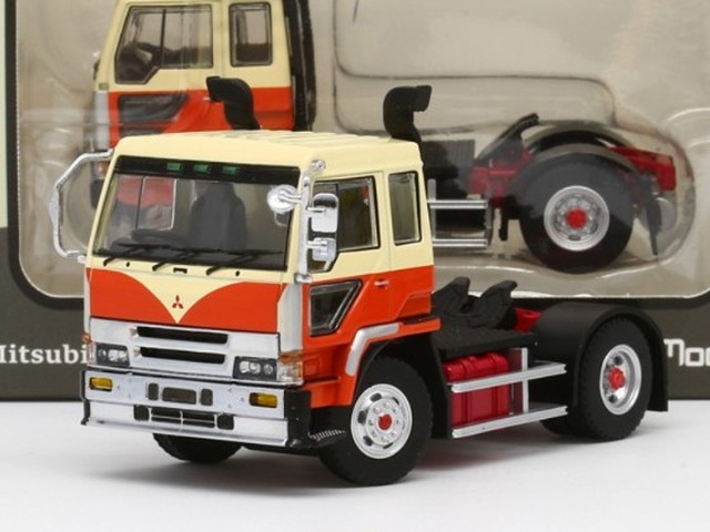 Model1 one 1/64 三菱ふそう ザ・グレート（1986）イエロー MODEL 1(モデルワン) 1/64 (ダイキャスト製) 三菱ふそう ザ