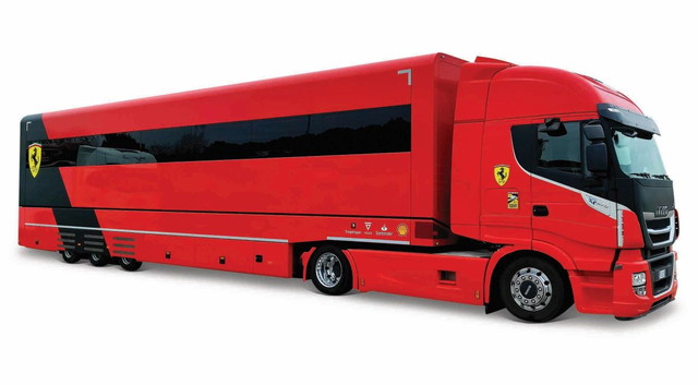 新品 18-36867 ブラーゴ 1/43 イベコ S-Way 570 キャブ & トレーラー