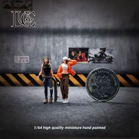 ���� LK2025022402 Lucky Studio 1/64  ���ȥ꡼�ȥ����� �� 2���� Street Girl Duo �������ȥܡ��� �ե����奢 �ڤ椦�ѥ��б���