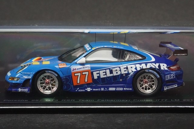 Spark S1955 1/43 Porsche 997 GT3 RSR Felbermayr Proton Le Mans 2009 #77