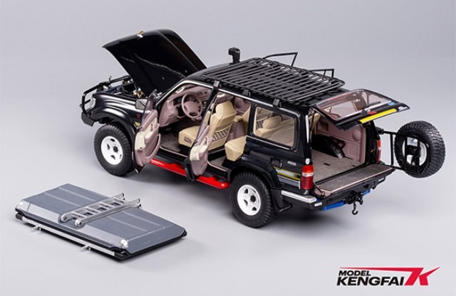 ��� KF032-5 KENGFai 1/18 �ȥ西 Toyota Land Cruiser ���ɥ��롼���� VX-R LC80 Black Refitted 