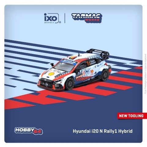  T64-089-24MCR11 Tarmac Works 1/64 ҥ Hyundai i20 N Rally1 Hybrid Rallye Monte-Carlo 2024 Winner Thierry Neuville / Martijn Wydaeghe 
