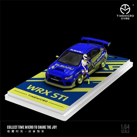 予約 TM645424-1 TimeMicro TM 1/64 スバル Subaru WRX STI Blue