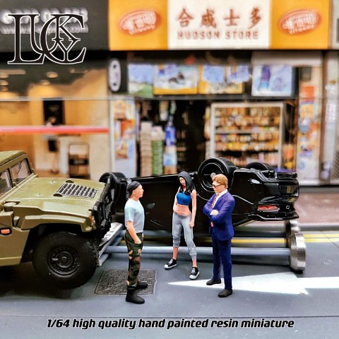 新品特価 LK2024042210 Lucky Studio 1/64 Disputing trio 青タンク