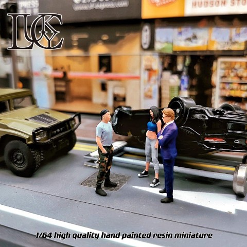 新品特価 LK2024042210 Lucky Studio 1/64 Disputing trio 青タンク