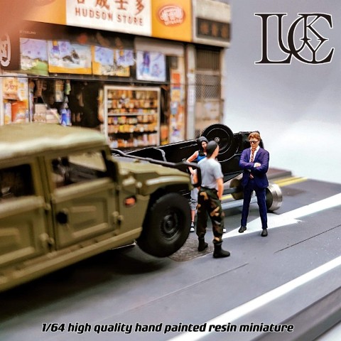 新品特価 LK2024042210 Lucky Studio 1/64 Disputing trio 青タンク