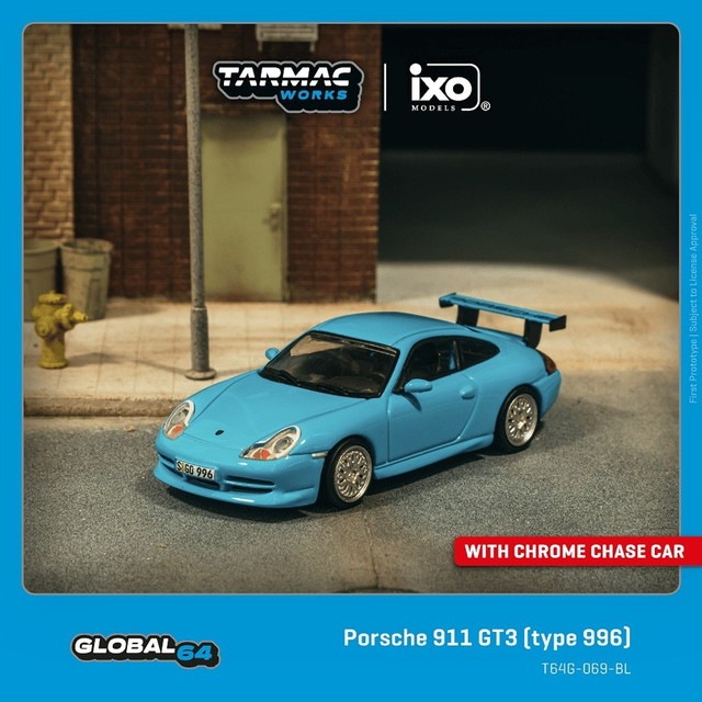 新品 T64G-069-BL Tarmac Works 1/64 ポルシェ Porsche 911 GT3 (type