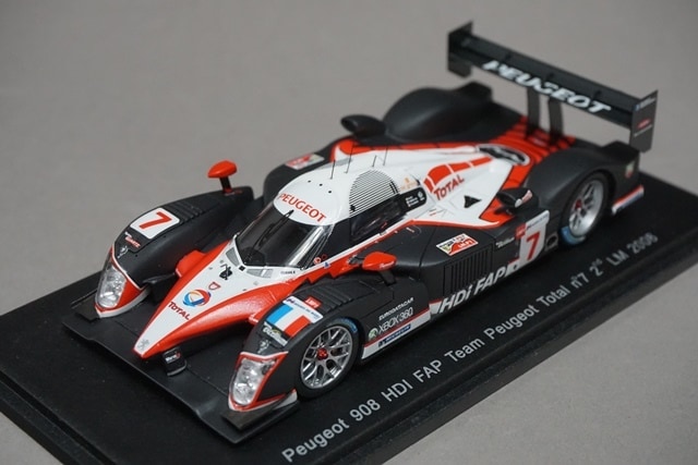 スパーク 1/43 チーム プジョー トタル 908 HDI-FAP #2 F.モンタニー/S.サラザン ILMC ズーハイ1000km 2010 優勝 限定300台 Spark⁄スパーク1⁄43 プジョー 908 プジョー・スポール・トタル #8