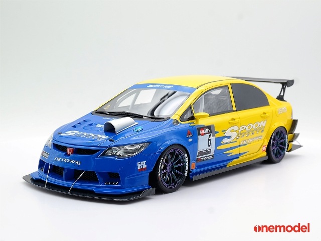 新品20A02-01 onemodel 1/18 ホンダ シビック FD2 Spoon Racing