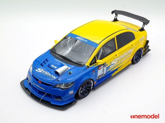 新品20A02-01 onemodel 1/18 ホンダ シビック FD2 Spoon Racing