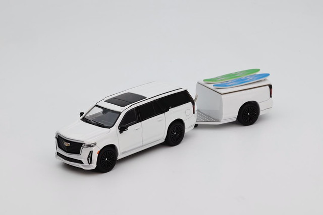 ͽ�� KS-057-675 Shadow Pro 1/64  Cadillac Escalade SUV Pearl White ���������꡼�դ� (LHD)