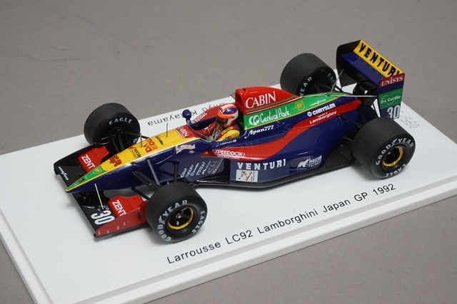 スパーク 1/43 ロム特注 ラルース LC92 片山右京 直筆サイン入り 1/43 スパーク ROMU028 ロム特注 ラルース LC92 ランボルギーニ