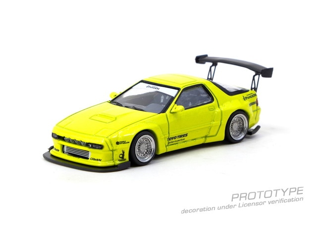 新品 T64R-066-YL Tarmac Works 1/64 Pandem Mazda RX-7 FC3S Yellow