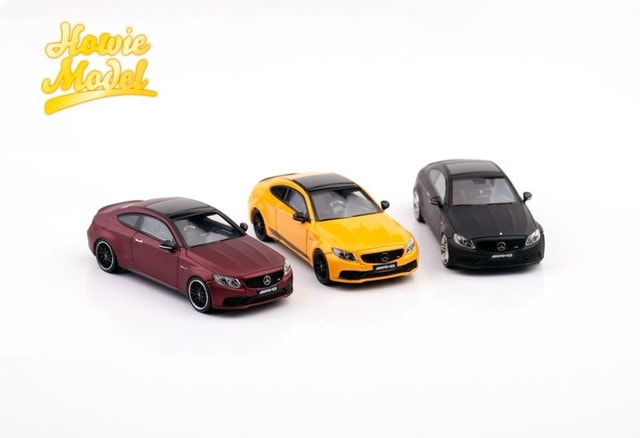 予約 Howie Model HM 1/64 Benz AMG C63s coupe Sunflower Yellow