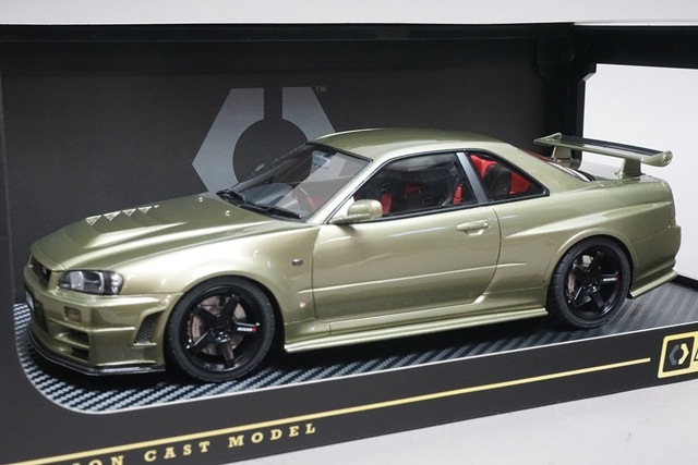 ニスモ　GT-R　GTスピリット　ミニカー　1/18 ジャンク 1/18 HPI 8907 日産 ニスモ R34 GT-R Zチューン ミレニアムジェイド