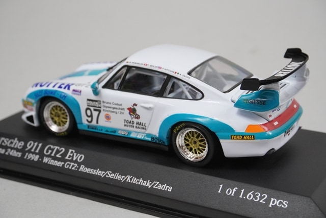 1/43 ミニチャンプス 430986797 ポルシェ 911 GT2 Evo デイトナ