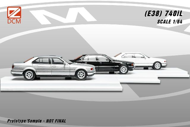 新品 DCM 1/64 BMW 7シリーズ 7-Series (E38) 740iL Silver