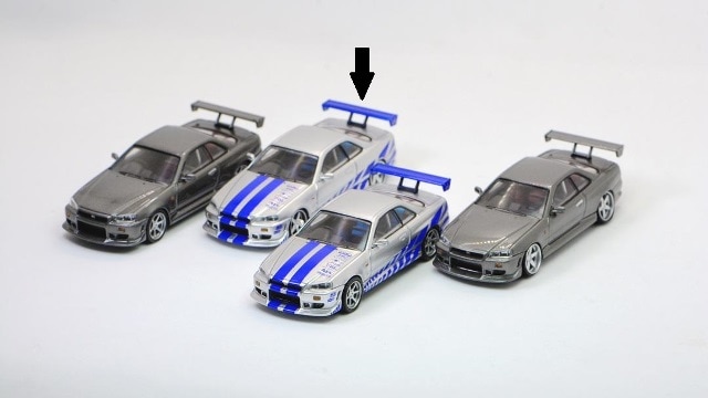 予約 KOD 1/64 日産 スカイライン Skyline GT-R R34 silver blue