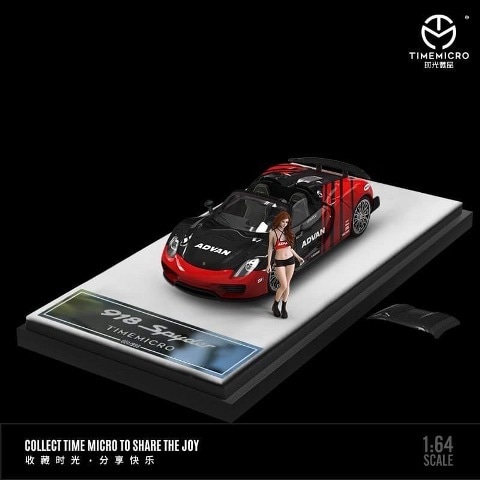 TM 1/64 ポルシェ918 スパイダー アドバンフィギュア付き032/999 予約 TM Time Micro 1/64 ポルシェ Porsche 918 Spyder