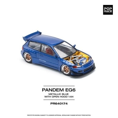 ポップレース PANDEM シビック EG6 インドネシア限定 POP RACE x Enigma 1/64 Pandem Civic EG6 - Pink パンデム