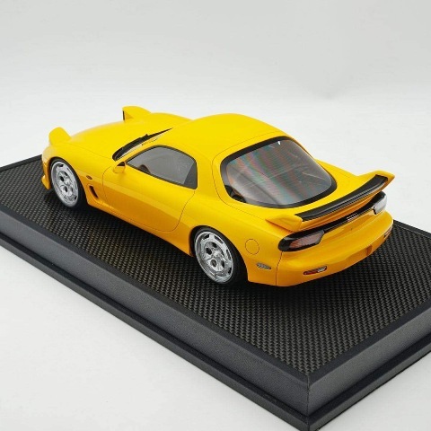 RX-7 イエロー ブラック 1/18 ミニカー 1/18 Mazda RX-7 RX 7 Spirit R Yellow Polar Master Diecast