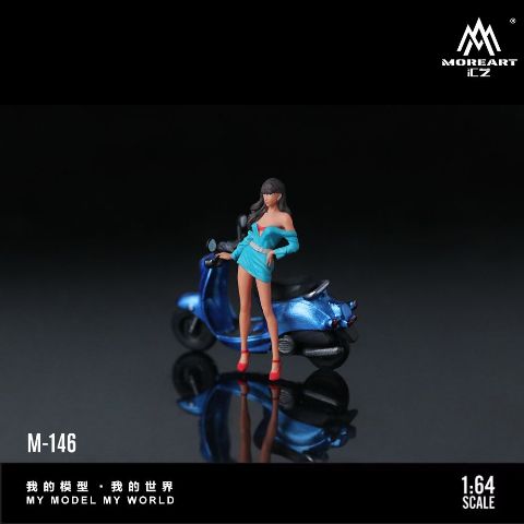 新品 MO222146 MoreArt 1/64 RETRO SCOOTER BLUE PRETTY GIRL レトロ