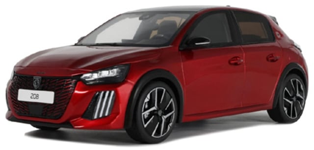 新品 OTM1163 OTTO 1/18 プジョー 208 GT ハイブリッド 2024 (レッド