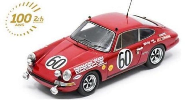  S9741 ѡ 1/43 ݥ륷 Porsche 911 T #60 24H Le Mans 롦ޥ24 1968 J. de Mortemart - W. Meier 