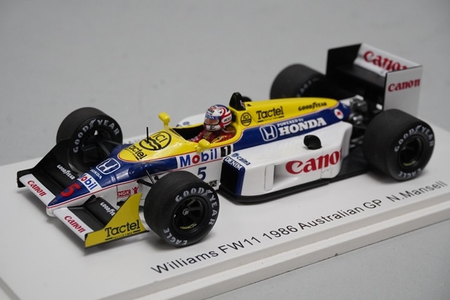 新品 1/43 スパーク レーシングオン特注 ウィリアムズ ホンダ FW11 1/43 スパーク FS08 レーシングオン特注 ウィリアムズ ホンダ FW11